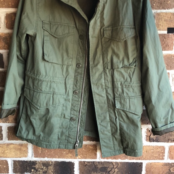GAP Military Utility Green Jacket with Hood - Picture 4 of 7